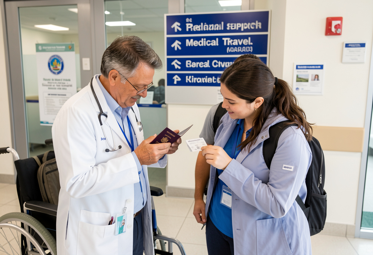 freepik medical travel support doctor reviewing passport a 97980